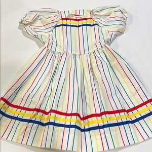 Love - vintage, 5, primary colors striped dress
